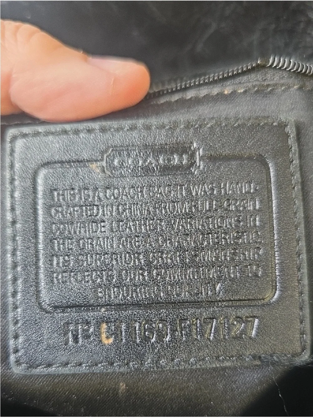 COACH Black Grey Leather Inlaid Tote Shoulder Bag